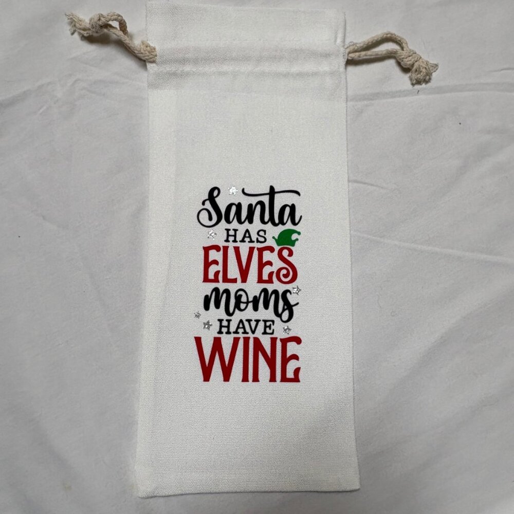 🍷 Canvas Wine Bottle Gift Bag – NWOT 🎄 - Picture 2 of 6